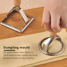 Italian Ravioli Cutter Set Pasta Press Kitchen Attachment Kit Ravioli Maker Mold Tool Ravioli Stamp Set Pastry Wheel 4Pc