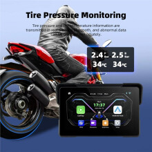 Wireless CarPlay Moto Android Auto 7.0" Portable Digital Motorcycle Dashboard GPS Navigation Display Screen Monitor