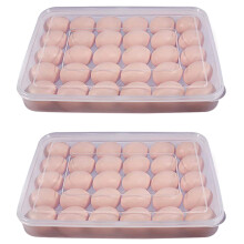 Egg Container, Refrigerator Deviled Egg Tray Carrier with Lid for 60 Eggs - Plastic Fridge Stackable Portable 2 Pack
