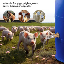 Automatisch Drinksysteem voor Varkens (3 Stuks) - Roestvrijstalen Drinkbak met Messing Aansluitset