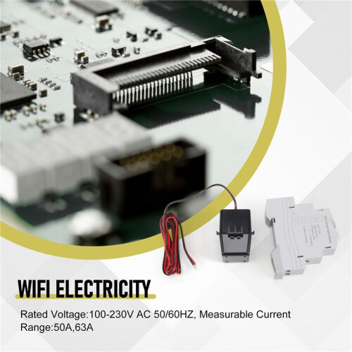 ATMS1603 Tuya Single Phase WiFi Intelligent  Meter 100A Din Rail Precisely Measuring Voltmeter Ammeter Power 1