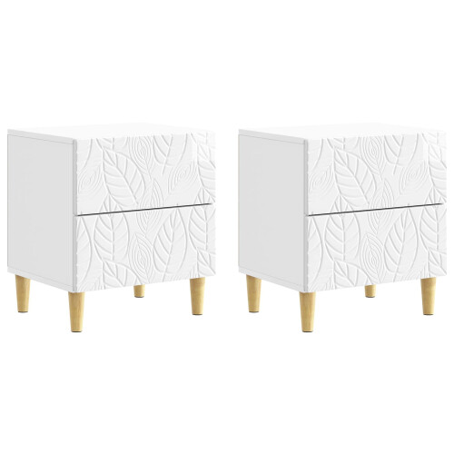 VidaXL vidaXL Bedside Table 2 pcs High Gloss White 43 x 34.5 x 48 cm