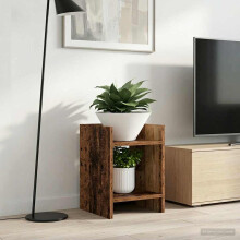 vidaXL Plant Stand 2 pcs Old Wood 30 x 30 x 40 cm Engineered Wood