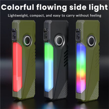 EDCS Starke Licht Taschenlampe Wiederaufladbare RGB Seitenlicht UV Licht Taschenlampe mit Magnetischem Stiftclip Inspektionslampe A
