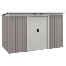 Metal Garden Storage Shed 9x4FT Light Grey
