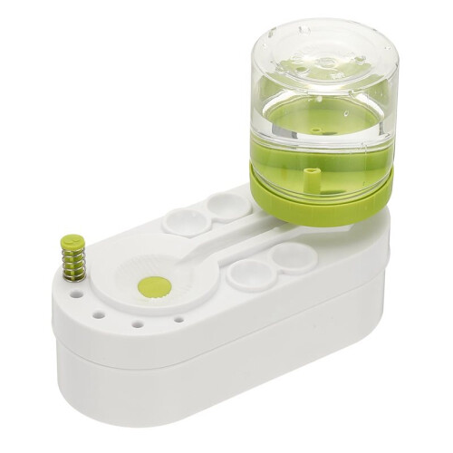 Pulitore per Pennelli Ad Acquerello con Contenitore per Risciacquo e Dispenser di Colore, Colore Verde 1