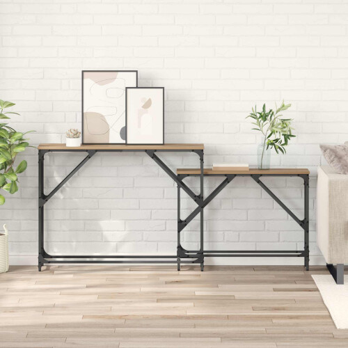 VidaXL vidaXL Console Table 2 pcs Artisan Oak 100 x 28 x 75 cm