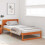 VidaXL vidaXL Bed Frame with Headboard Wax Brown 80 x 200 cm Solid Pine Wood 4