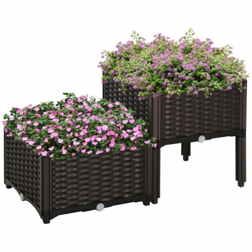 26L Raised Garden Planter Box Set (2 pcs)