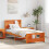 VidaXL vidaXL Bed Frame with Headboard Wax Brown 90 x 190 cm Engineered Wood 1