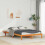 VidaXL vidaXL Bed Frame with Side Tables Wax Brown 140 x 210 cm 1