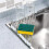 Roll  Triangle Dish Drying Rack Foldable Stainless Steel over Sink Drainer Kitchen Sink Organizer Sponge Rag Holder 2