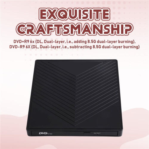 Lecteur/Graveur DVD Externe USB 3.0 Type C Multifonction pour PC et Ordinateur Portable