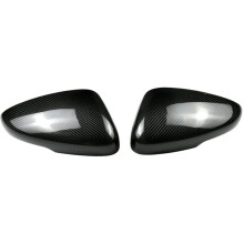 For Fiesta 2009-2016 Carbon Fiber Add Side Rearview Mirror Guard Cover Trim