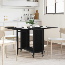 vidaXL Folding Dining Table with Castors 130 x 80 x 76.5 cm
