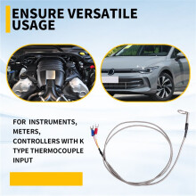 K Type Temperature Sensor Thermocouple Sensor Stainless Steel for Automotive Engine CHT Measurement with 14mm ID Washer
