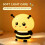 Bee Night Light, Rechargeable Bedside Lamp, Touch Control Dimming, Timer Function for Home Decor Gift 6