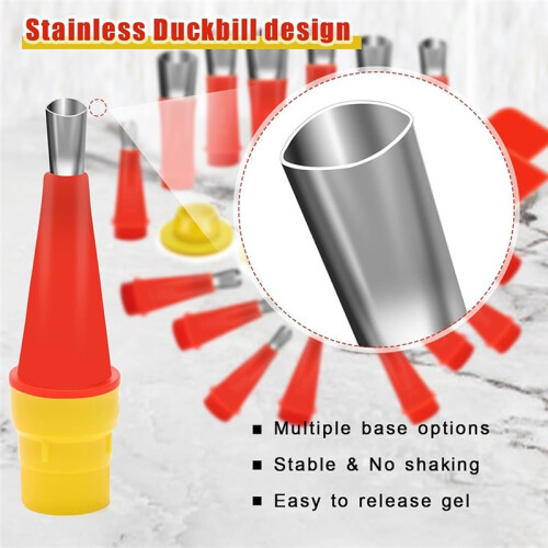 30Pcs Caulking Finisher Kit, Nozzle Tips Reusable Nozzle Coating Caulking Tool Kit for Bathroom Doors Window 1