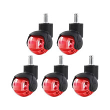 5pcs Wheel Casters 2 Inch PU Caster with Silent Bearing for Office Chairs, Kitchen Carts Wheels Replacement