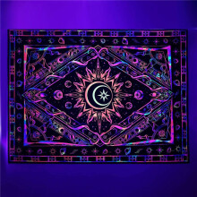for Bedroom Aesthetic Room Decor Wall Blacklight UV Reactive Black Light Posters Colorful A