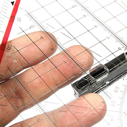 30CM Drawing Triangle Ruler Multi-Function Drawing Design Ruler with Handle Protractor Measurement Ruler 2