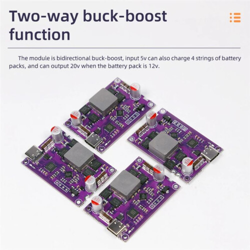 120W Two-Way Pd Fast Charging Module 4S Charging Treasure Module Circuit Board High Power Pd Fast Charging Boost/Buck 1