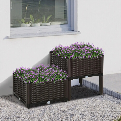 26L Raised Garden Planter Box Set (2 pcs) 1