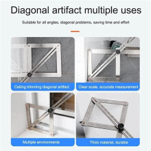 Corner Angle Finder, Multifunction Protractor Angle Finder with Scale, Aluminum Miter Saw Bevel Gauge (48Cm)