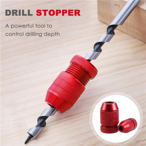 Drill Bit Stop Collar Set for Drill Bits,Drill Bit Depth Stop Applicable Range 3/64Inch-3-16Inch,15/64Inch-7/16Inch 2