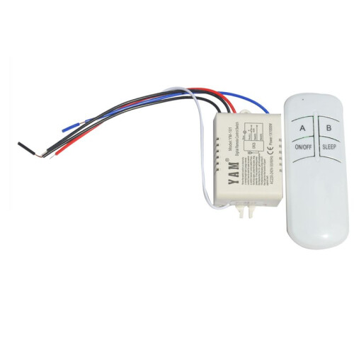 Wireless /OFF 1 Way 220V Lamp Remote Control  Receiver Transmitter Controller Lamp Home Replacements Parts 1