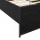 VidaXL vidaXL Bed Frame Black Oak 80 x 200 cm Engineered Wood 6