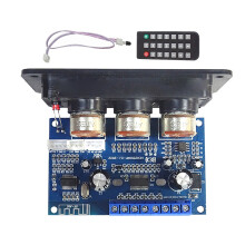 2.1-KanałOwy Cyfrowy Wzmacniacz Mocy z Pilotem 2X25W + 50W BT5.0 PłYta Wzmacniacza Subwoofera Klasy D DC12-20V