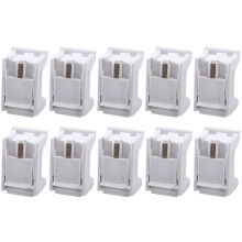 10 Piezas Módulo de Red Categoría 6 Soporte de Montaje con Clip de Resorte RJ45 Soporte para Computadora Cableado de Red