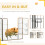 PawHut 16-Panel Heavy-Duty Puppy Playpen - Grey 7