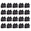 StoBag 20pcs Paper Candy Box Gift with Ribbon Blank Small Packaging for Cookies Chocolate Storage Black 1