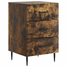 vidaXL Bedside Cabinet Smoked Oak 43 x 41 x 66.5 cm Engineered Wood