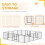 PawHut 16-Panel Heavy-Duty Puppy Playpen - Grey 8