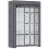 Rail and Six Shelf Fabric Wardrobe - Dark Grey 1