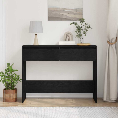 VidaXL vidaXL Console Table Black Oak 100 x 35 x 76.5 cm Engineered Wood
