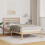 VidaXL vidaXL Bed Frame with Headboard Brown 80 x 200 cm Solid Pine Wood 1