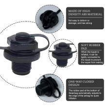 Opblaasbare Plug Kayak Accessoires Zwarte Boston Schroeven Luchtklep Plug Snelle Inflatie Deflatie Anti-Lek Vervanging