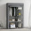 Rail and Six Shelf Fabric Wardrobe - Dark Grey 2