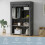 Rail and Six Shelf Fabric Wardrobe - Dark Grey 6