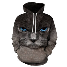 (Style L,M)Fashion Men Women 3d Lion Graphic Print Hoodie Sweatshirt Pullover Coat Top
