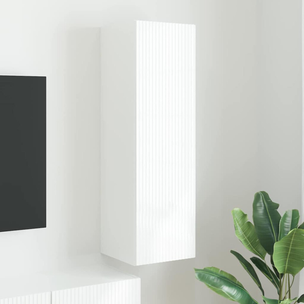 Vidaxl Tv Wall Cabinet White 30 X 31 X 100 Cm Engineered Wood