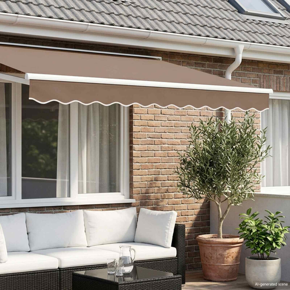 Vidaxl Awning Valance Replacement Taupe 5 M Polyester