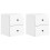 VidaXL vidaXL Wall-Mounted Bedside Cabinet with Drawer 2 pcs High Gloss White 1