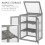 3-Tier Wood Greenhouse w/ Shelf - Dark Grey 6