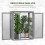 3-Tier Wood Greenhouse w/ Shelf - Dark Grey 7