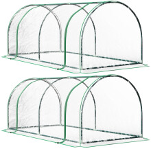 2-Pack Tunnel Greenhouse 200x100x80cm
